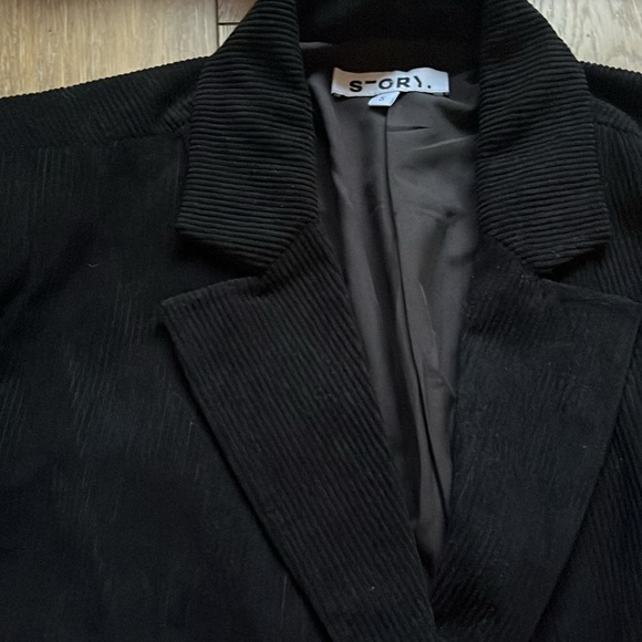 Story Men’s or unisex black corduroy jacket size 5 - Picture 3 of 10